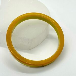 Vintage Butterscotch Bakelite Bangle. Semichrome tested.